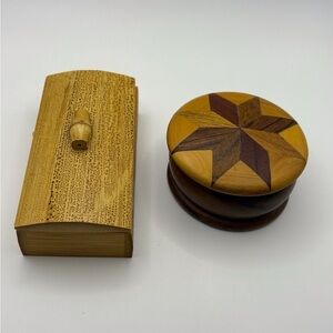 Wooden/ Bamboo Trinket Boxes or jewelry.